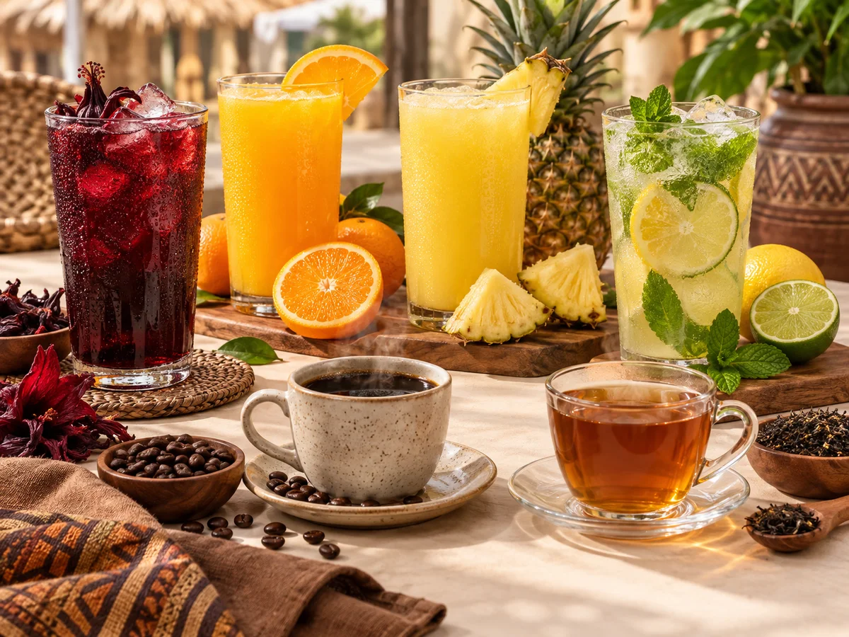 Representative category illustration: Natural Drinks, Mocktails, Non-alcoholic Fruit Cocktails, Coffee & Tea