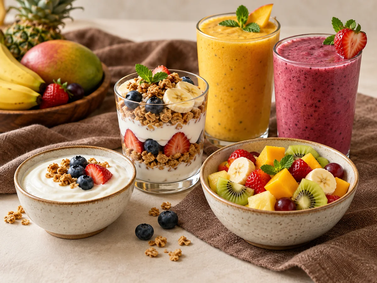 Representative category illustration: Yoghurt, Parfaits, Smoothies & Fruit Desserts